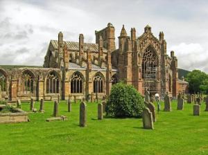 Melrose Abbey, the first monastery of the Cistercian order established in Scotland.